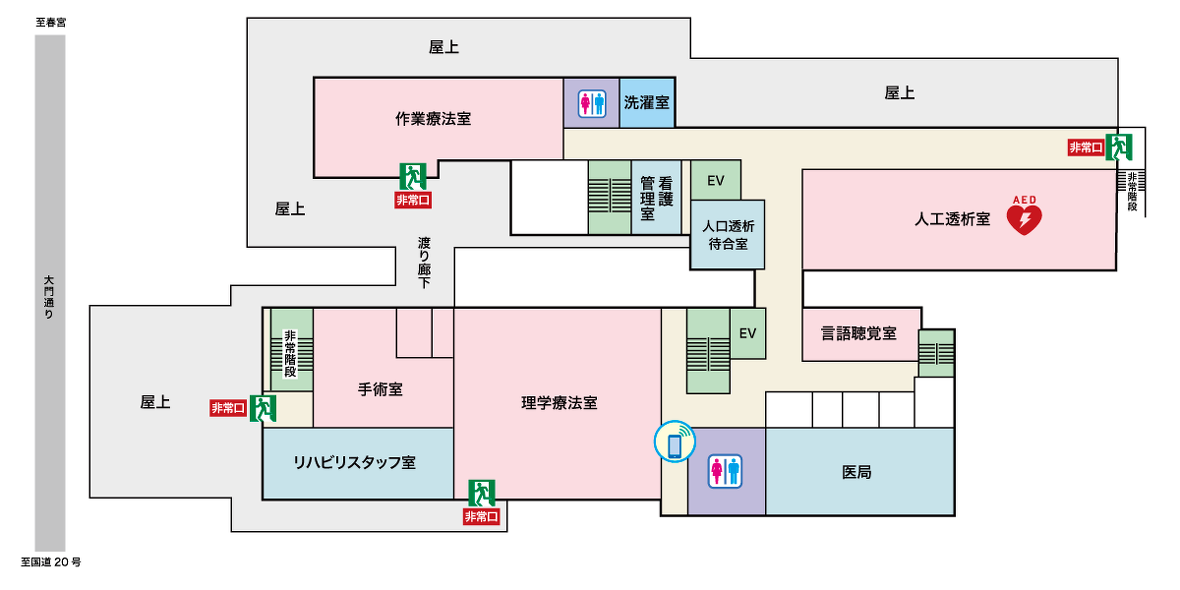 諏訪共立病院3階