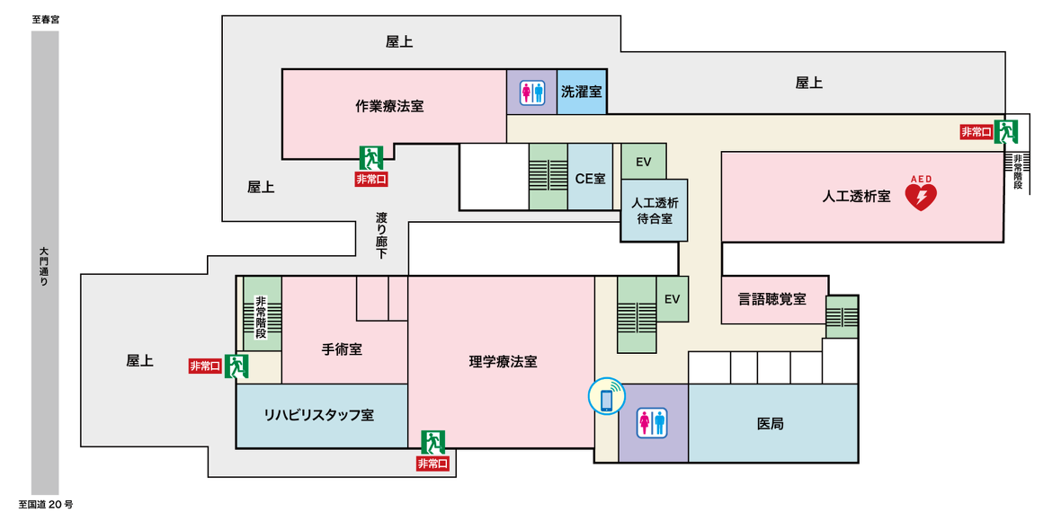 諏訪共立病院3階